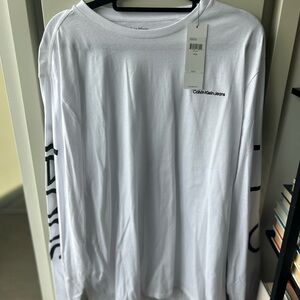 Calvin Klein Jeans White Long Sleeve Tee
